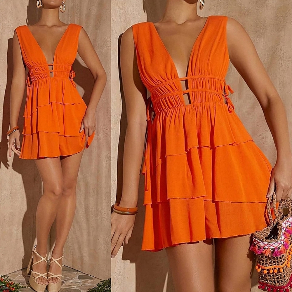 Orange Mini Dress